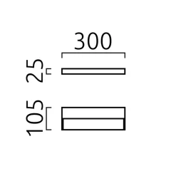 Hot Slate LED Wand- / Spiegelleuchte, Länge: 30 cm Flur|Badezimmer