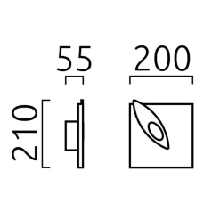 Outlet Tail LED Wandleuchte Fassaden|Wandleuchten