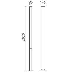 Discount Tendo LED Pollerleuchte, Höhe: 202 cm Wege/Zufahrten|Stehleuchten