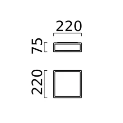 Zelo LED Deckenleuchte, eckig Flur|Badezimmer