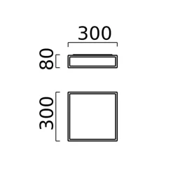 Zelo LED Deckenleuchte, eckig Flur|Badezimmer