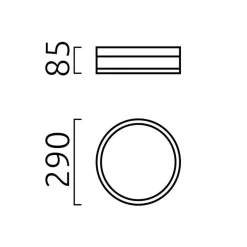 Best Zelo LED Deckenleuchte, rund Schlafzimmer|Flur