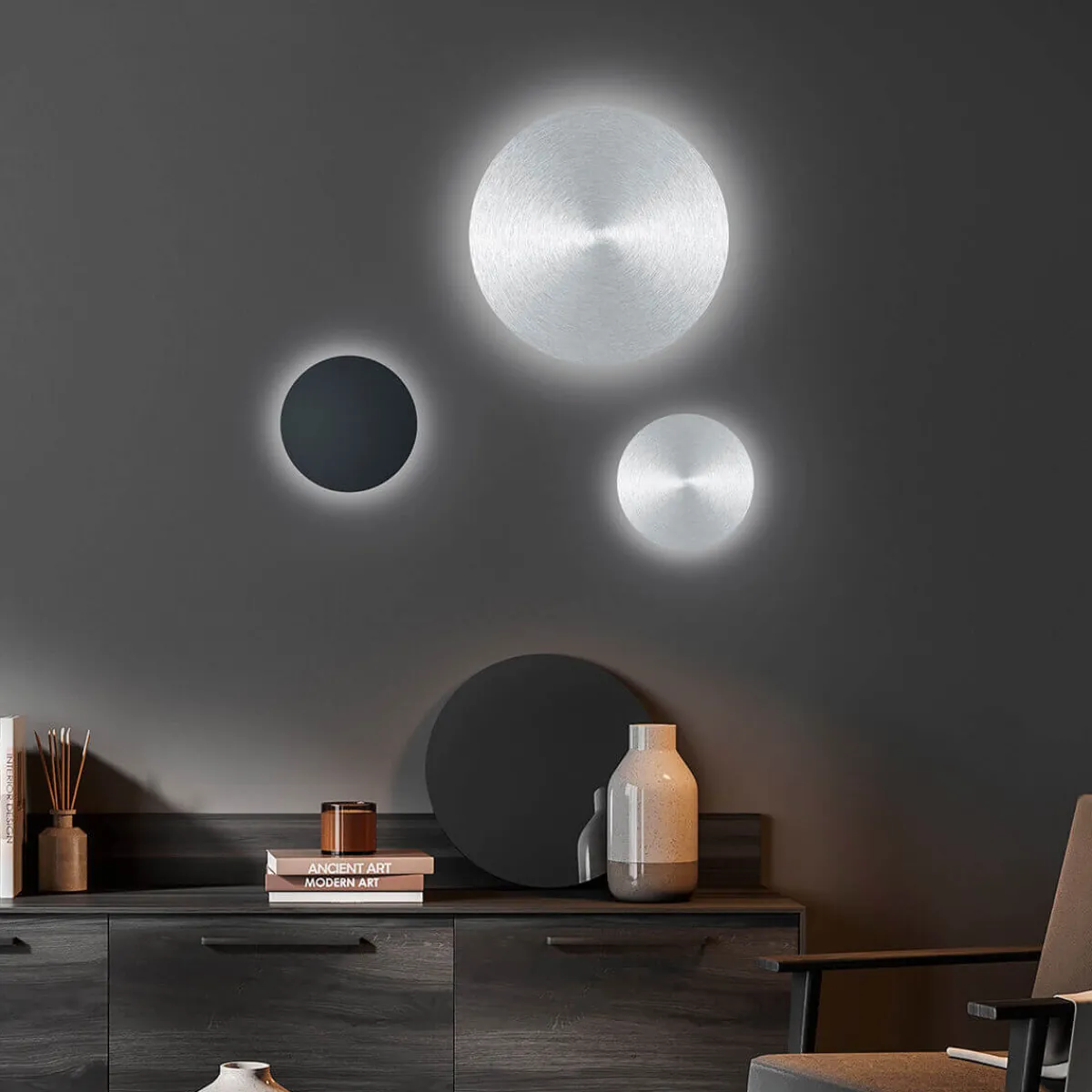 Clearance Delta 40269 LED Wand- / Deckenleuchte, Ø: 30 cm Wohnzimmer|Schlafzimmer