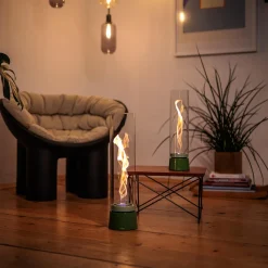 New Spin air 1200 Tischfeuer & Windlicht, inkl. Bioethanol Flüssig-Brennstoff Weihnachtsbeleuchtung|Kerzen & Windlichter