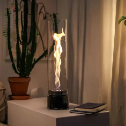 New Spin air 1200 Tischfeuer & Windlicht, inkl. Bioethanol Flüssig-Brennstoff Weihnachtsbeleuchtung|Kerzen & Windlichter