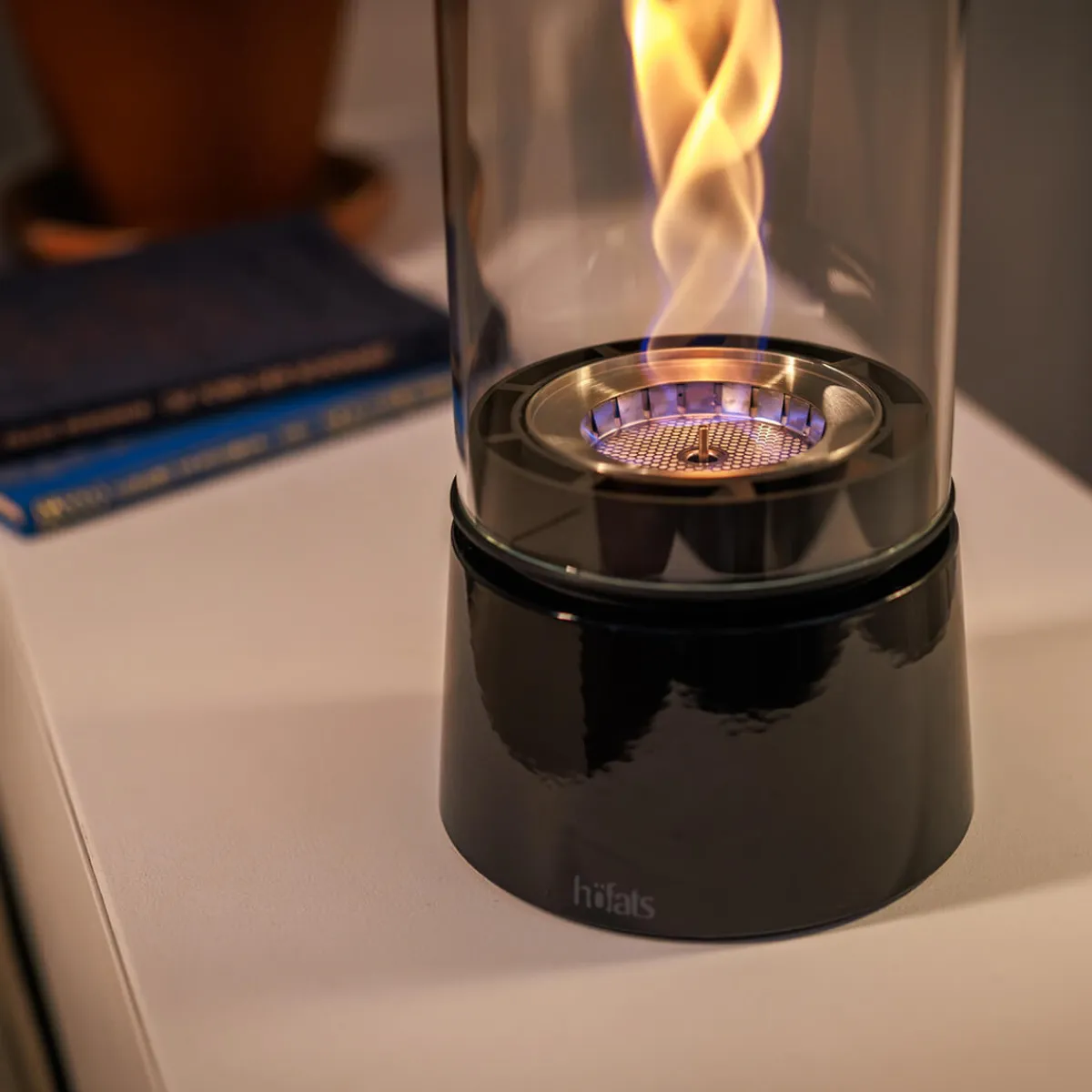 New Spin air 1200 Tischfeuer & Windlicht, inkl. Bioethanol Flüssig-Brennstoff Weihnachtsbeleuchtung|Kerzen & Windlichter