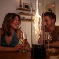 New Spin air 1200 Tischfeuer & Windlicht, inkl. Bioethanol Flüssig-Brennstoff Weihnachtsbeleuchtung|Kerzen & Windlichter