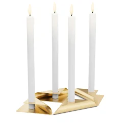 New Square Candle Kerzenhalter, 4er-Set Weihnachtsbeleuchtung|Kerzen & Windlichter