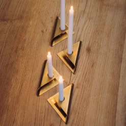 New Square Candle Kerzenhalter, 4er-Set Weihnachtsbeleuchtung|Kerzen & Windlichter