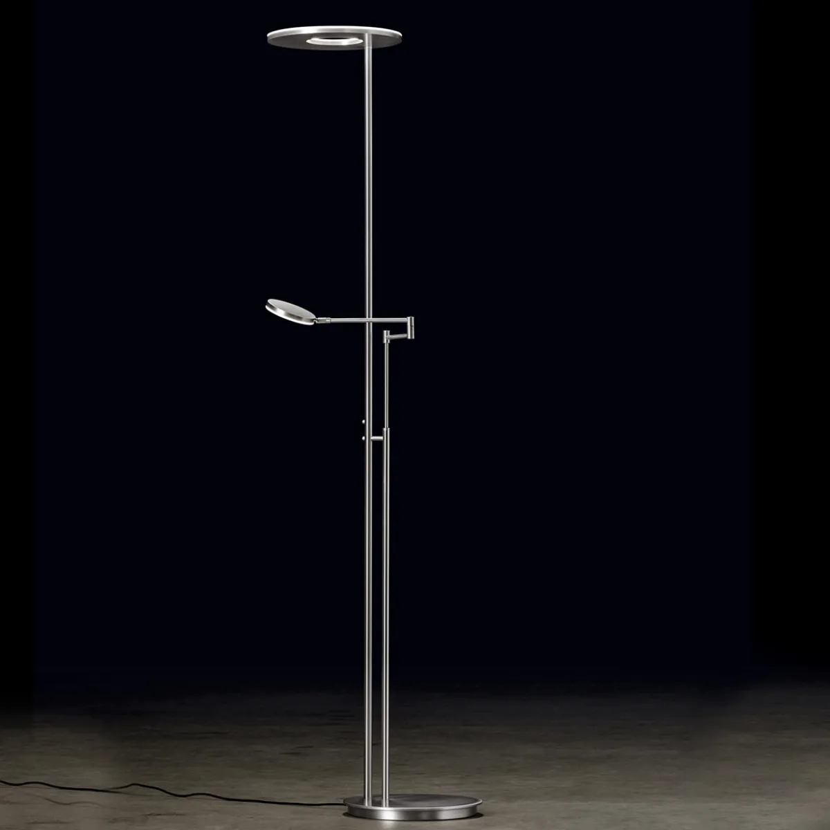 New Nova Plano LED Deckenfluter mit Lesearm Stehleuchten|Leseleuchten