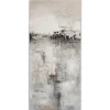 Clearance Gemälde Abstrakte Welten in Grau und Silber, 150 x 70 cm Bilder|Flur