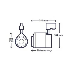 Best Camita ColourDrop 15W Tracklight LED Schienenstrahler Shopbeleuchtung|Museen/Showrooms