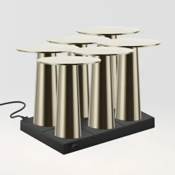 Outlet 6er Set Lix Mini LED Akkuleuchte inkl. Multi-Kontaktladestation Gastronomie|Terrassen