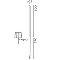 Outlet Kal solar LED Solarleuchte mit Erdspieß Strahler & Scheinwerfer|Stehleuchten