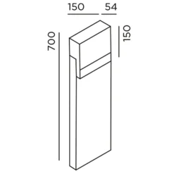 Best Li.4 LED Pollerleuchte Wege/Zufahrten|Hauseingänge