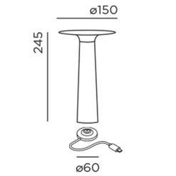 Clearance Lix LED Akkuleuchte, Dim-to-Amber, inkl. Charging Base Gastronomie|Terrassen