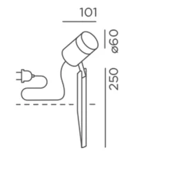 Hot Piek Spot 25 LED Spießstrahler Wege/Zufahrten|Grünflächen