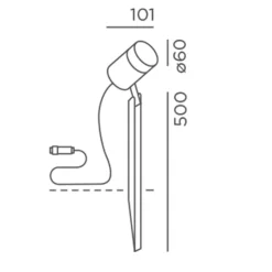 Hot Piek Spot 50 LED Spießstrahler Connect Wege/Zufahrten|Grünflächen