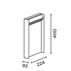Outlet Slat 40 LED Pollerleuchte Wege/Zufahrten|Stehleuchten