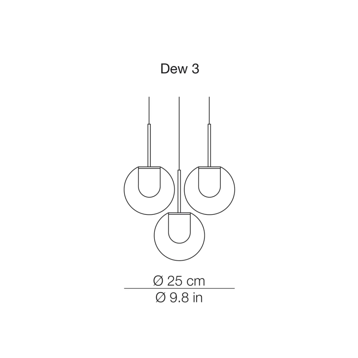 Discount Dew 3 LED Pendelleuchte Pendelleuchten|Flur
