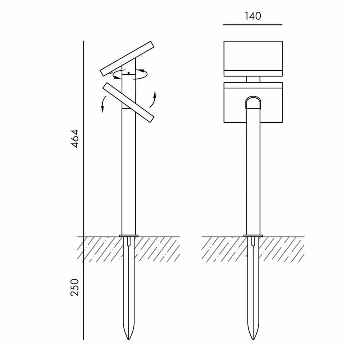 Sale Heliostepper LED Akku-Solarleuchte mit Erdspieß Terrassen|Strahler & Scheinwerfer