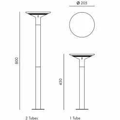 Keope Ground LED Akku-Solarleuchte mit Mast Wege/Zufahrten|Stehleuchten