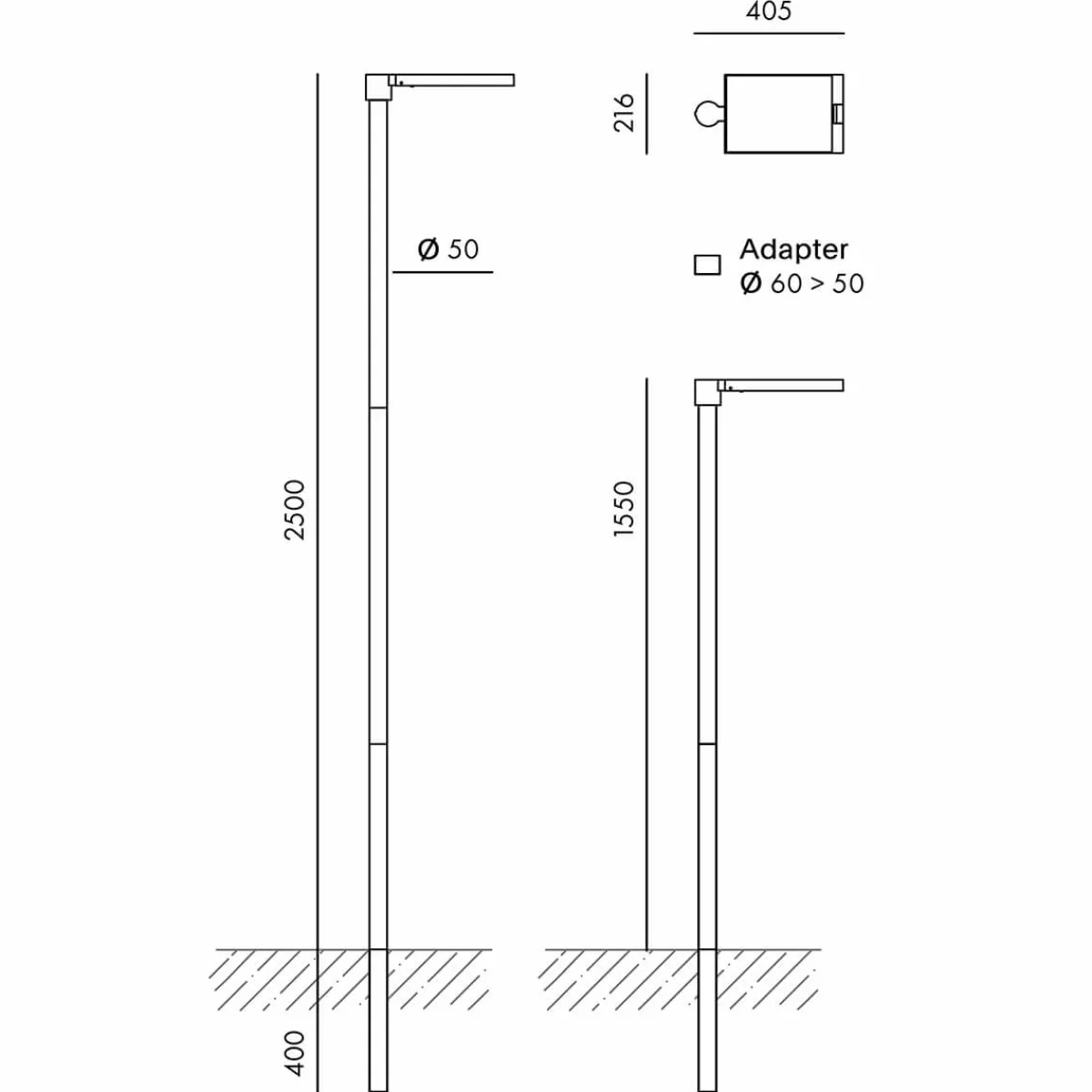 Link LED Akku-Solarleuchte mit Mast Wege/Zufahrten|Stehleuchten