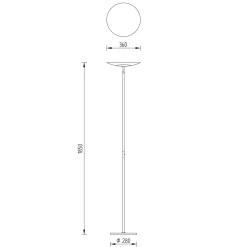 Outlet Elsa LED Deckenfluter Stehleuchten|Wohnzimmer