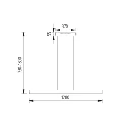 Outlet Linn-L128 LED Pendelleuchte, stufenlos höhenverstellbar Pendelleuchten
