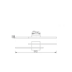 Hot Nuri-2 LED Deckenleuchte Wohnzimmer|Schlafzimmer