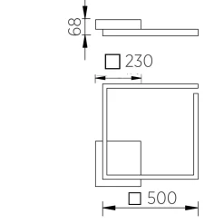 Sale Yoko-Q500 LED Deckenleuchte Deckenleuchten|Flur