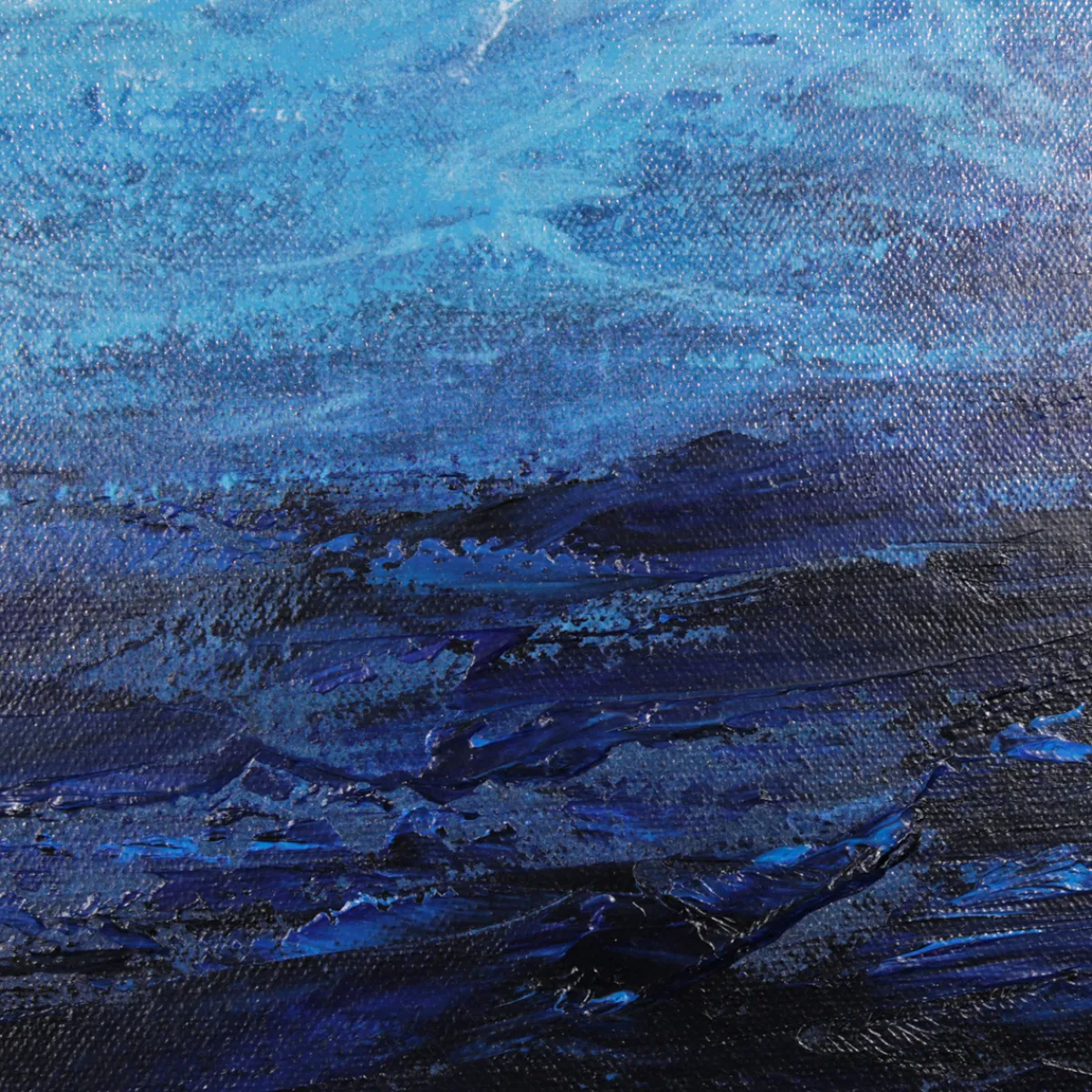 Outlet Ölbild Nuancen von Blau, 120 x 90 cm Bilder|Flur