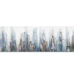 Sale Ölbild Skyline New York blau, 50 x 150 cm Bilder|Flur