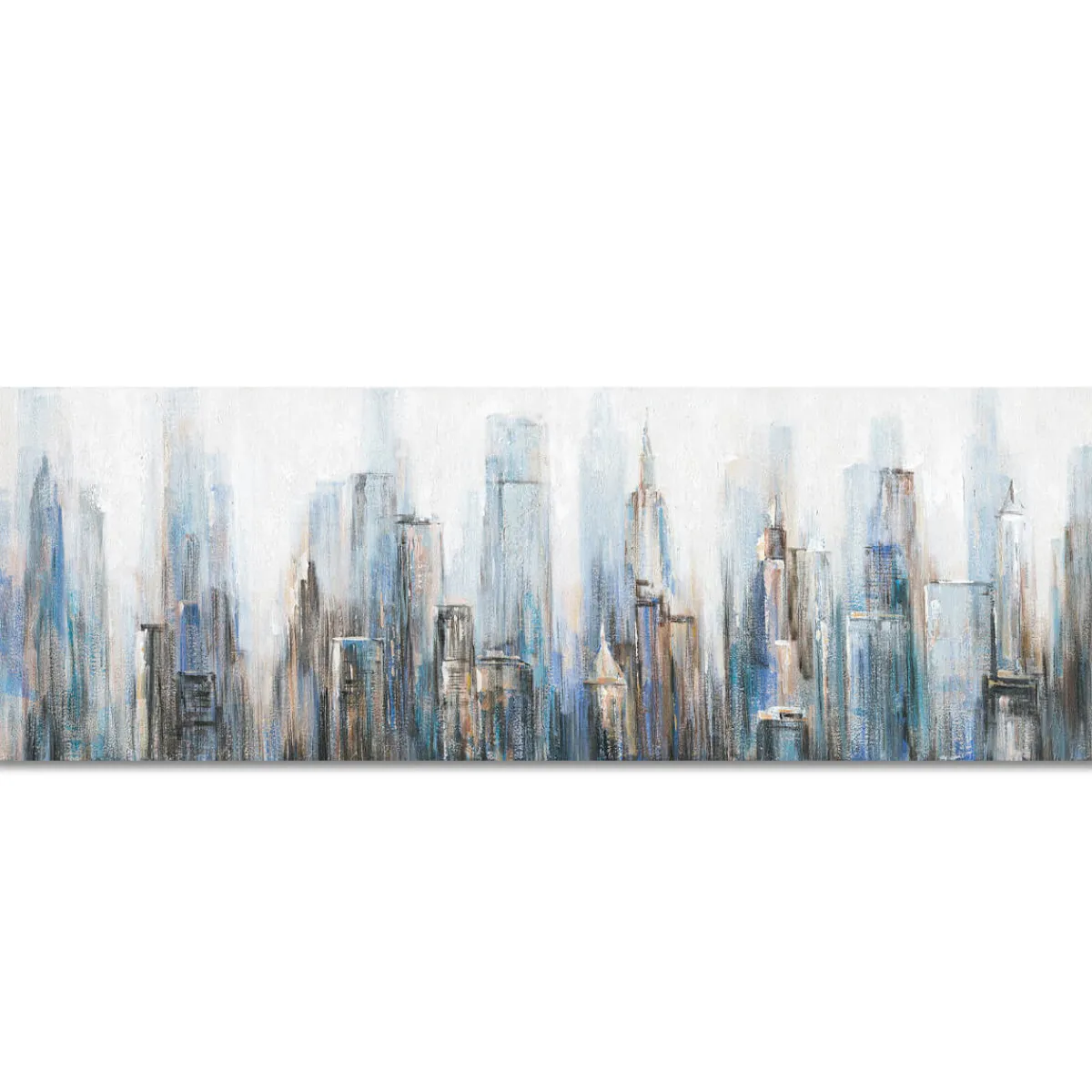 Sale Ölbild Skyline New York blau, 50 x 150 cm Bilder|Flur