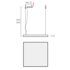 Hot Cubic-P2 Superflat Pendelleuchte Pendelleuchten|Objektbeleuchtung