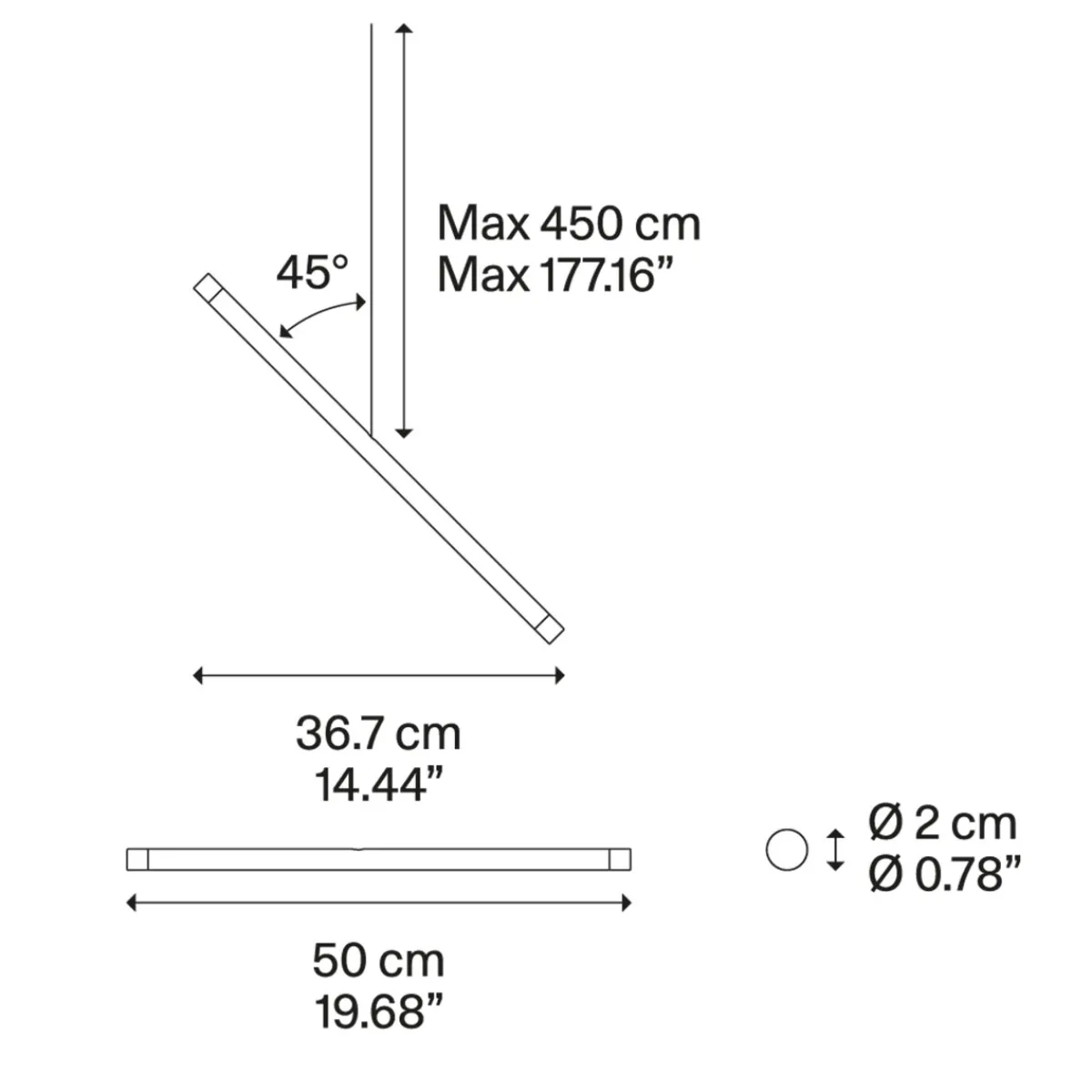 Outlet A-Tube Nano Duo LED Pendelleuchte, 1-flg. Küche|Essbereiche