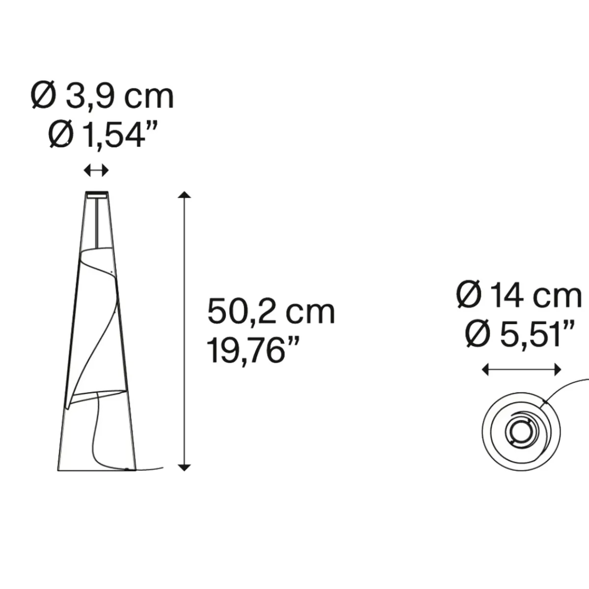 Cono di Luce LED Tischleuchte Tischleuchten|Schlafzimmer