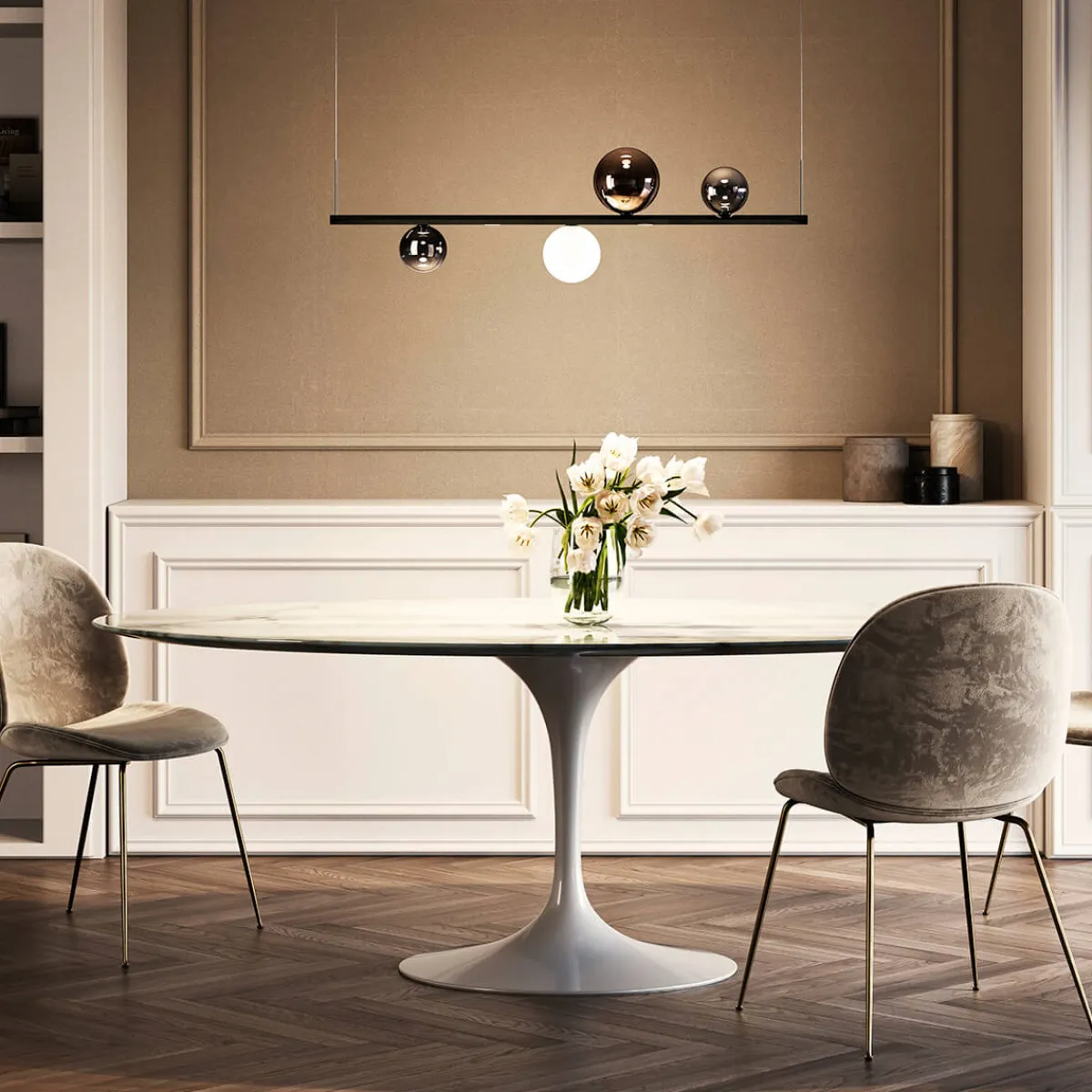 Discount Random Stick Short LED Pendelleuchte, 4-flg. Hotellerie|Gastronomie