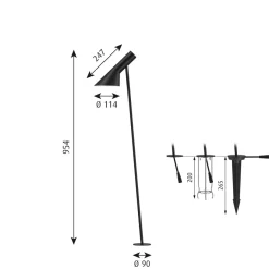 AJ Garden LED Pollerleuchte lang, 2700 K Wege/Zufahrten|Stehleuchten