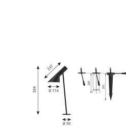 AJ Garden LED Pollerleuchte kurz, 3000 K Stehleuchten