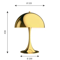 Online Panthella 320 Tischleuchte, 1. Generation Hotellerie|Tischleuchten