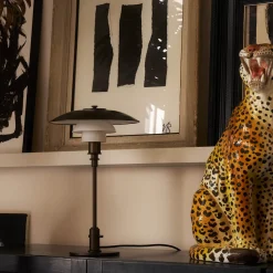 Outlet PH 3/2 Aged Brass Opal Tischleuchte Hotellerie|Tischleuchten