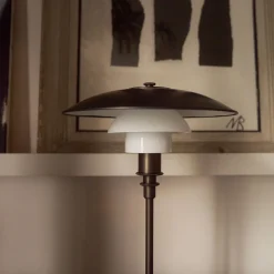 Outlet PH 3/2 Aged Brass Opal Tischleuchte Hotellerie|Tischleuchten