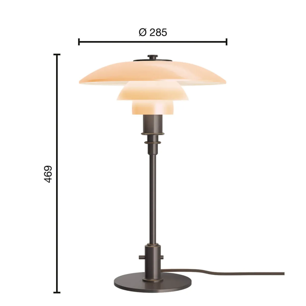 Discount PH 3/2 Dusty Terracotta Tischleuchte Limited Edition Hotellerie|Wohnzimmer