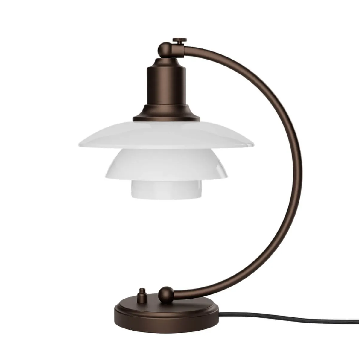 Hot PH 2/2 Luna Aged Brass Opal Tischleuchte Hotellerie|Leseleuchten