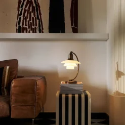 Hot PH 2/2 Luna Aged Brass Opal Tischleuchte Hotellerie|Leseleuchten