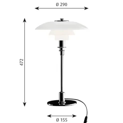 New PH 3/2 Tischleuchte Hotellerie|Schlafzimmer