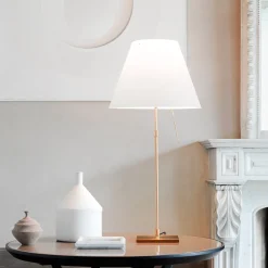 Costanza Tavolo Teleskop mit Touchdimmer, Messing Tischleuchten|Schlafzimmer