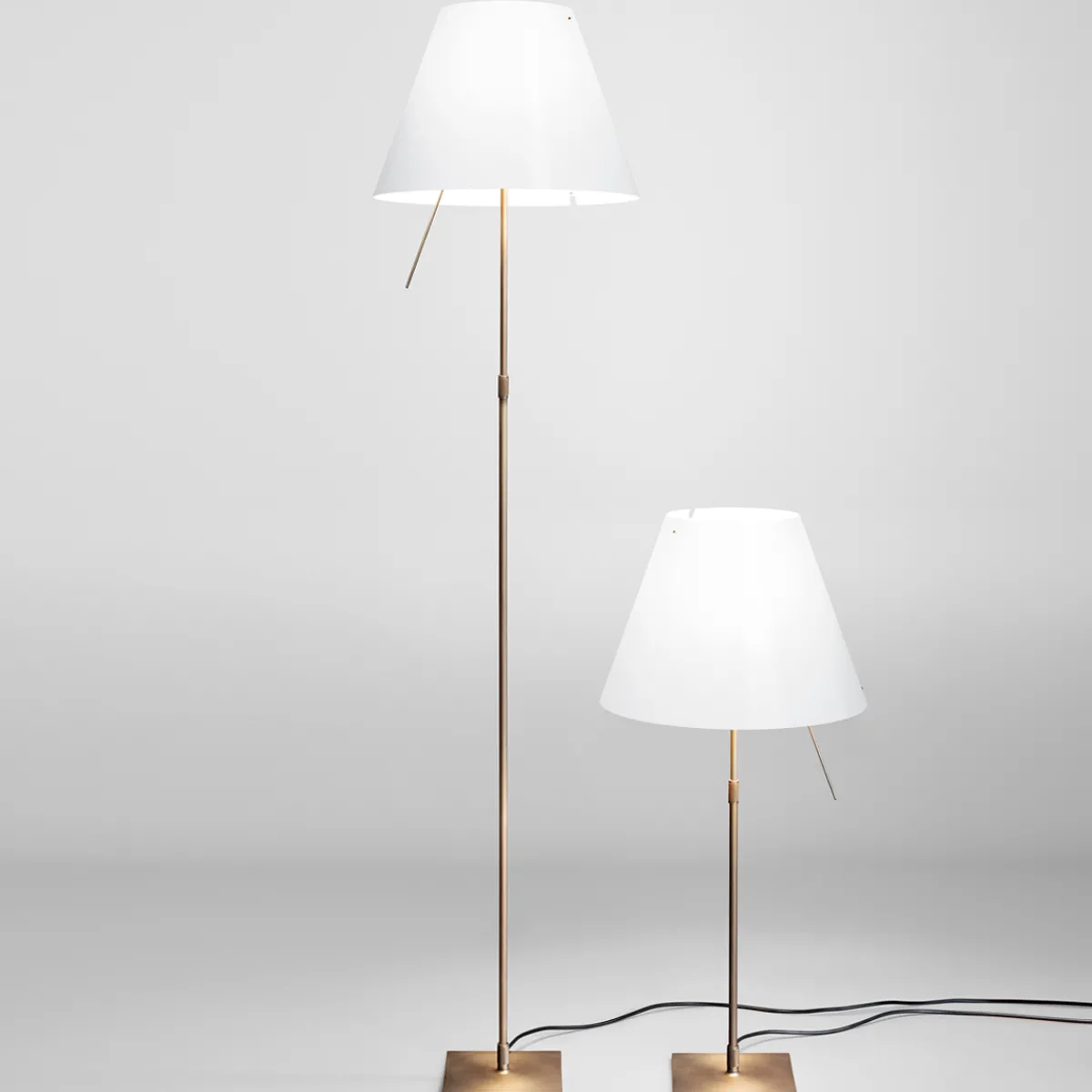 Costanza Tavolo Teleskop mit Touchdimmer, Messing Tischleuchten|Schlafzimmer