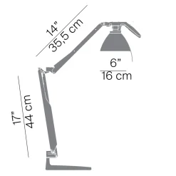 New Fortebraccio Tavolo mit Schalter Tischleuchten